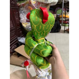 Freeship THANH XÀ BẠCH XÀ, rắn thờ hàng thêu 3d nhồi đẹp đủ kích thước 2