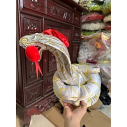 Freeship THANH XÀ BẠCH XÀ, rắn thờ hàng thêu 3d nhồi đẹp đủ kích thước 6
