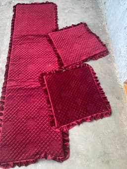 Thảm ghế mùa đông. Thảm ghế cao cấp một dài hai ngắn có khóa tháo rời ngang 55cm đến 60cm 3