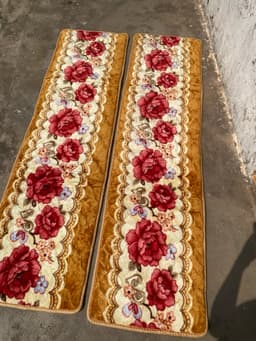 Thảm ghế mùa đông, thảm ghế trường kỷ hai cái dài 1m7 ngang 54cm, bộ 1m8 ngang 50cm, bộ 2m ngang 50cm 1