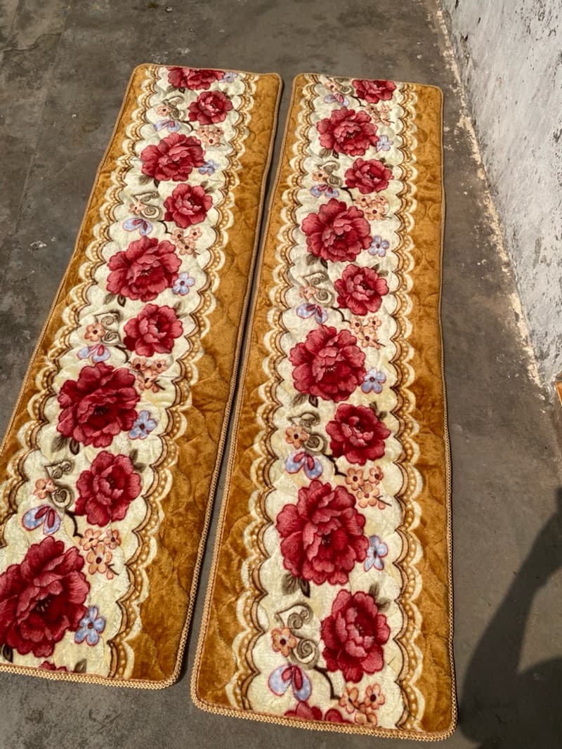 Thảm ghế mùa đông, thảm ghế trường kỷ hai cái dài 1m7 ngang 54cm, bộ 1m8 ngang 50cm, bộ 2m ngang 50cm