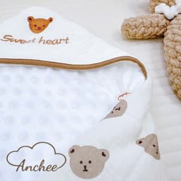 ủ hạt đậu trần bông Anchee cho bé từ sơ sinh vải muslin 6