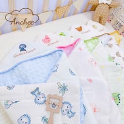 ủ hạt đậu trần bông Anchee cho bé từ sơ sinh vải muslin 4