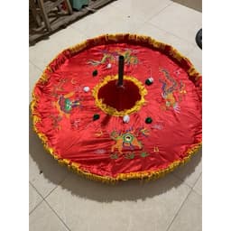FREESHIP 1 đôi lọng che thờ, lọng rước lễ 80cm -1m2  thêu tứ linh 3D hàng cao cấp đẹp 8
