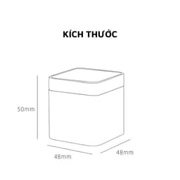 Hộp đựng trà hình vuông 2 lớp, chất liệu thiếc, Hộp bảo quản trà hình vuông, tiện lợi - HVL TEA 3