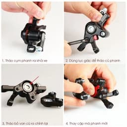 Má phanh đĩa xe đạp thể thao (1 CẶP), Cặp má phanh đĩa ma sát tốt chống mài mòn MPD 3