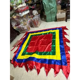 FREESHIP CỜ THẦN 1m50 -2m ,  CỠ LỄ HỘI, CỜ THÁNH cờ đình làng vải satanh cực đẹp đủ kích thước 6