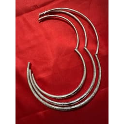 FREESHIP kiềng cổ, vòng cổ trắng CAO CẤP trạm khắc hoa văn tinh sảo loại đẹp 3 kích thước 3