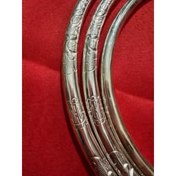 FREESHIP kiềng cổ, vòng cổ trắng CAO CẤP trạm khắc hoa văn tinh sảo loại đẹp 3 kích thước 6