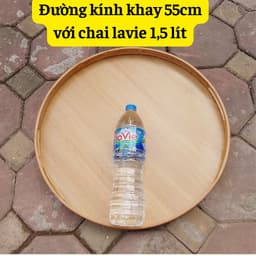 Mâm đựng bát đĩa - Khay đựng bộ bát đĩa hoa mặt trời - Mâm để bộ bán đĩa cúng gia tiên 4