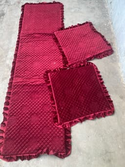 Thảm ghế mùa đông. Thảm ghế cao cấp một dài hai ngắn có khóa tháo rời ngang 55cm đến 60cm 1
