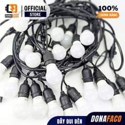 Dây đuôi đèn LED ngoài trời chống nước 10m 15 đuôi 10m 20 đuôi kèm bóng kín nước 3W trang trí tùy chọn 2