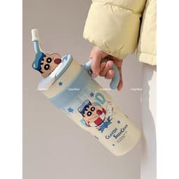 VINBEO Ly giữ nhiệt ShinChan 1200ml inox 316L bình giữ nhiệt cao cấp có quai xách ống hút dễ thương LY001 5