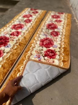 Thảm ghế mùa đông, thảm ghế trường kỷ gồm hai cái dài,bộ ghế vải êm ái mềm mại kích thước 1m8x50cm, 2m x50cm 6