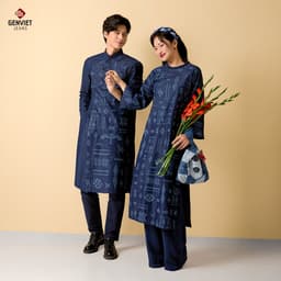 [ẨN] Áo Dài Nam GENVIET JEANS Chất Liệu Denim Họa Tiết In Mềm Mại, Co Giãn Dáng Suông W241.G. 8838 3
