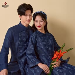 [ẨN] Áo Dài Nam GENVIET JEANS Chất Liệu Denim Họa Tiết In Mềm Mại, Co Giãn Dáng Suông W241.G. 8838 2