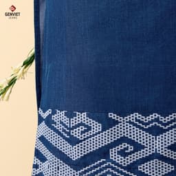 BST Tết 2025 Áo Dài Nam GENVIET JEANS Vải Denim Dáng Suông Truyền Thống Họa Tiết Viền Nổi Tinh Tế W241.G. 8795 6