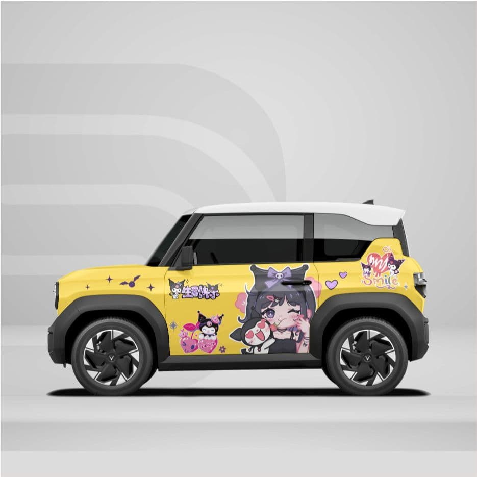 [HỎA TỐC] Sticker Tem Dán Decal Xe VF3 2 Bên Hoạt Hình In Theo Yêu Cầu IB Shop Temxe.Net