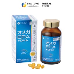 [Hàng c ty full va.t ko hủy] Viên uống dầu cá FFC Omega EPA & DHA hỗ trợ giảm mỡ máu FINE JAPAN lọ 150 viên 2