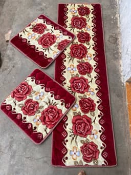 Thảm ghế mùa đông một dài hai ngắn chất nhung mềm bộ ghế 2m ngang 57cm, hai tấm rời 57cm x67cm chuẩn kíchs thước 1