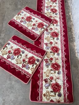 Thảm ghế mùa đông một dài hai ngắn chất nhung mềm bộ ghế 2m ngang 57cm, hai tấm rời 57cm x67cm chuẩn kíchs thước 5