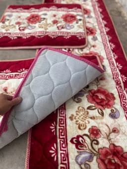 Thảm ghế mùa đông một dài hai ngắn chất nhung mềm bộ ghế 2m ngang 57cm, hai tấm rời 57cm x67cm chuẩn kíchs thước 7