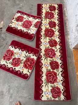 Thảm ghế mùa đông một dài hai ngắn chất nhung mềm bộ ghế 2m ngang 57cm, hai tấm rời 57cm x67cm chuẩn kíchs thước 9