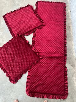 Thảm ghế mùa đông bộ một dài hai ngắn mới nhất bộ 1m7 ngang 55cm, hai ghế rời 55x55cm 1