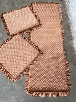 Thảm ghế mùa đông bộ một dài hai ngắn mới nhất bộ 1m7 ngang 55cm, hai ghế rời 55x55cm 6
