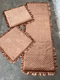 Thảm ghế mùa đông bộ một dài hai ngắn mới nhất bộ 1m7 ngang 55cm, hai ghế rời 55x55cm 7