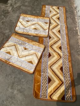Đệm ngồi một dài hai ngắn,bộ ghế 2m ngang 57cm, ghế rời 57cmx67cm cao cấp 7