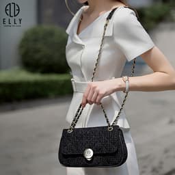 [Tặng hộp 20.10] Túi xách nữ thời trang ELLY EL296 đeo chéo đeo vai da tổng hợp cao cấp chính hãng 2