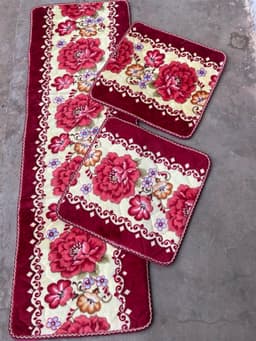 Thảm ghế xa lông , thảm ghế vải cao cấp một dài hai ngắn 1m68 x 54cm 3