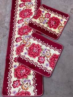 Thảm ghế xa lông , thảm ghế vải cao cấp một dài hai ngắn 1m68 x 54cm 1