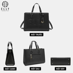 [Tặng hộp 20.10] Túi xách nữ da thật ELLY ET168 túi xách tay đeo vai đeo chéo cao cấp chính hãng 5