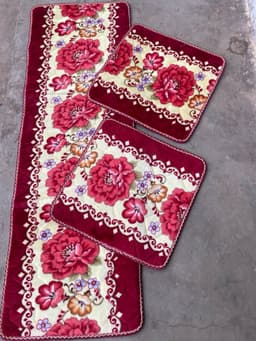 Thảm ghế xa lông , thảm ghế vải cao cấp một dài hai ngắn 1m68 x 54cm 4