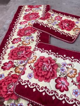 Thảm ghế xa lông , thảm ghế vải cao cấp một dài hai ngắn 1m68 x 54cm 6