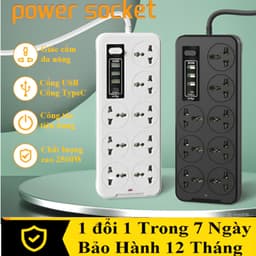 Ổ cắm điện đa năng thông minh tích hợp cổng usb thích hợp mọi thiết bị điện dây dài 2.8m 2