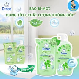 Nước rửa bình sữa Dnee organic Thái Lan túi 550ml, an toàn cho bé 3