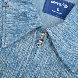 Áo Khoác Nữ GENVIET JEANS Vải Denim 1 Lớp Dáng Croptop Trẻ Trung, Hiện 8750 7