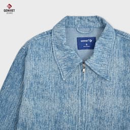 Áo Khoác Nữ GENVIET JEANS Vải Denim 1 Lớp Dáng Croptop Trẻ Trung, Hiện 8750 3