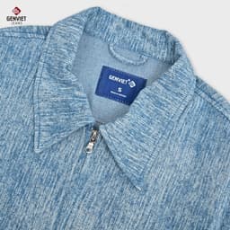 Áo Khoác Nữ GENVIET JEANS Vải Denim 1 Lớp Dáng Croptop Trẻ Trung, Hiện 8750 4