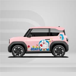[HỎA TỐC] Sticker Tem Dán Decal Xe VF3 Mẫu Doremon Xanh  In Hình Theo Yêu Cầu IB Shop Temxe.Net 3