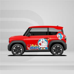 [HỎA TỐC] Sticker Tem Dán Decal Xe VF3 Mẫu Doremon Xanh  In Hình Theo Yêu Cầu IB Shop Temxe.Net 1