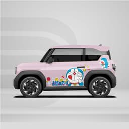 [HỎA TỐC] Sticker Tem Dán Decal Xe VF3 Mẫu Doremon Xanh  In Hình Theo Yêu Cầu IB Shop Temxe.Net 5