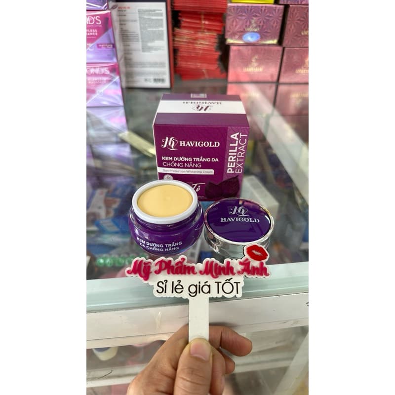 kem havigold dưỡng trắng da chống nắng 10gr