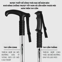 Gậy Leo Núi Hợp Kim Nhôm Siêu Nhẹ - Gậy Gấp Gọn Tiện Lợi Cho Dã Ngoại, Phượt, Đi Bộ Đường Dài 7