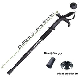 Gậy Leo Núi Hợp Kim Nhôm Siêu Nhẹ - Gậy Gấp Gọn Tiện Lợi Cho Dã Ngoại, Phượt, Đi Bộ Đường Dài 2