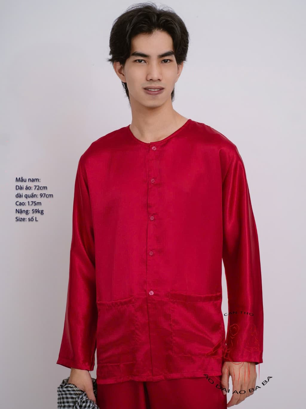 Bộ bà ba phi bóng đỏ đô - Có bộ bà ba Bigsize- may sỉ bà ba toàn quốc - May bộ bà ba theo yêu cầu