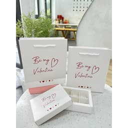 [2026] COMBO 5 Set Hộp Kèm Túi Đựng Socola Valentine 9 viên, 6 viên (Kèm túi giấy) 6